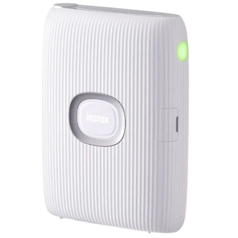 Fujifilm INSTAX Mini Link 2 Smartphone Printer Bundle + 10-Pack Film, Clay White